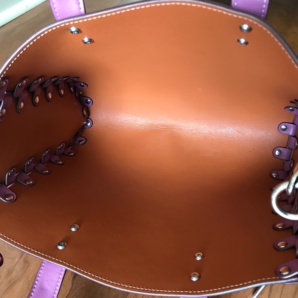 Coach Coachtopia Re-Laceable Reversible Crossbody Tote Purse, Lilac Berry - Picture 10 of 16